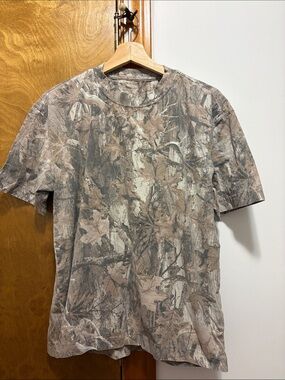 Hollister Men's Short Sleeve Camo Tee - Brown/Gray